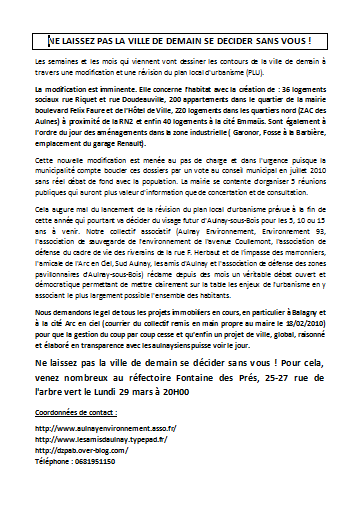 Tract collectif